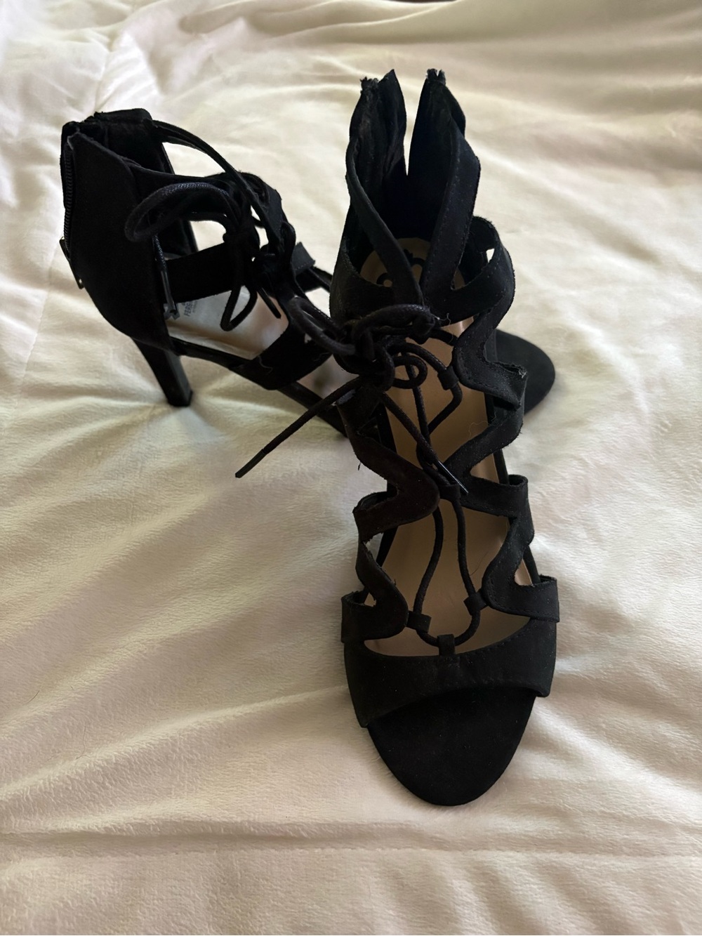 Black Lace Up Heels